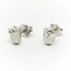 Pendiente plata rodiada tulipán