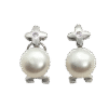 Pendientes plata con perla y estrella