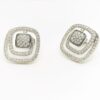 Pendientes plata rodiada con circonitas