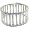 Pulsera plata brazalete con piedras