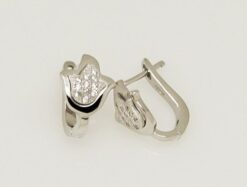 Pendientes plata rodiada tulipan