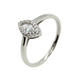 Anillo plata ovalado circonitas