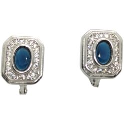 Pendientes plata piedra azul
