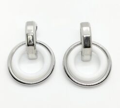 Pendientes acero Lotus con esmalte