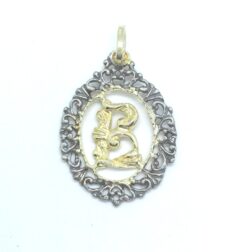 Colgante plata letra B