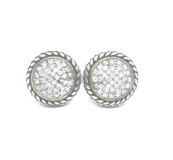 Pediente plata rodiada con circonitas