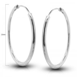 Pendientes plata aro 20x1.5mm.