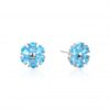 Pendientes plata piedra azul