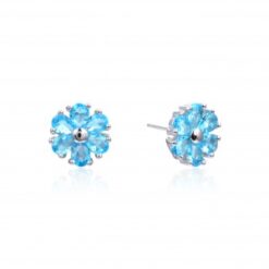 Pendientes plata piedra azul