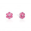 Pendientes plata piedras rojas