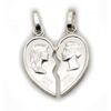 Colgante corazon doble enamorados