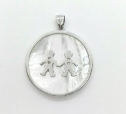Colgante plata con nácar niños