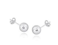 Pendiente plata bola 7mm