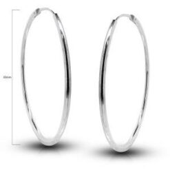 Pendientes plata aro 30x1.5