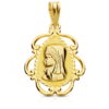 Medalla comunión Virgen niña oro 18 k