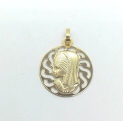 Medalla oro Virgen niña