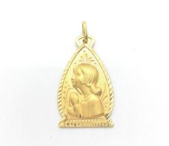 Medalla oro Virgen niña