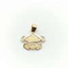 Colgante oro niña bicolor, oro 18K