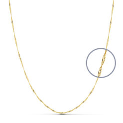 Cadena oro 18 kilates Singapur 45 cm.