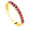 Anillo oro 18 k. circonitas rojas
