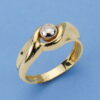 Anillo solitario oro 18 k. con diamante