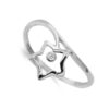 Sortija oro blanco 18 k. estrella