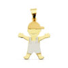 Colgante oro 18k. niño bicolor