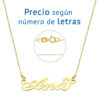 Gargantilla oro nombre personalizado, Oro 18K