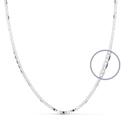 Cadena oro blanco 18 k. 40 cm