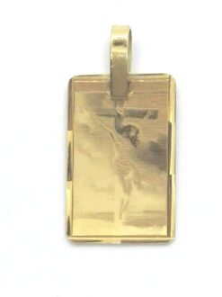 Placa oro Cristo en la Cruz