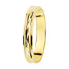 Alianza oro 18 K. bordes estriados