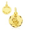 Colgante Horóscopo Acuario 13mm, Oro 18K