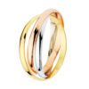 Anillo mujer oro 18 k. tres aros tricolor