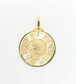 Horóscopo colgante Acuario, Oro 18K