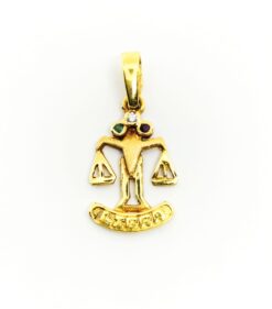Horóscopo colgante Libra, Oro 18K