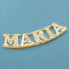 Colgante nombre circonitas, Oro 18K
