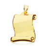 Colgante oro pergamino liso grande, Oro 18K
