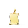 Colgante oro pergamino liso, Oro 18K