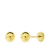 Pendientes bola lisa 5mm para niña o bebé. Oro 18K