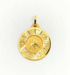 Horóscopo colgante tauro, Oro 18K