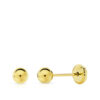 Pendientes bola lisa 4mm para niña o bebé. Oro 18K