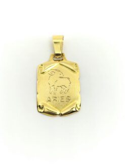 Colgante Horóscopo pergamino Aries, Oro 18K