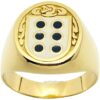 Sello oro 18 k. escudo heráldico apellido Castro