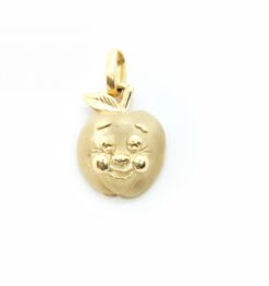 Colgante manzana mate-brillo, Oro 18K