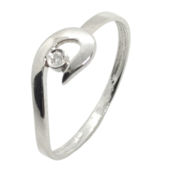 Anillo oro blanco diamante