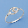 Anillo oro blanco 18 k. con diamante