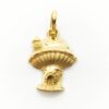 Colgante seta mate-brillo, Oro 18K