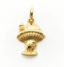 Colgante seta mate-brillo, Oro 18K