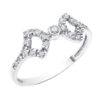 Anillo oro blanco con circonitas