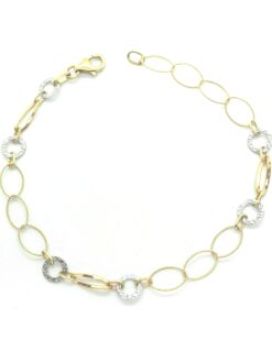 Pulsera oro ley bicolor